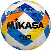 Siatkówka - Piłka siatkowa plażowa Mikasa Beach Classic biało-niebiesko-żółta BV543C-VXA-Y - miniaturka - grafika 1