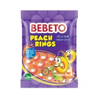 Żelki - ODRA    M.ŻELKI BEBETO PEACH RING 80G - miniaturka - grafika 1
