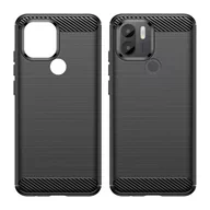 Etui i futerały do telefonów - Hurtel Carbon Case etui do Xiaomi Redmi A1+ elastyczny silikonowy karbonowy pokrowiec czarne - miniaturka - grafika 1
