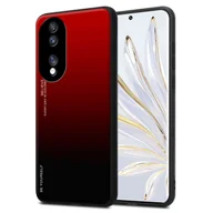 Etui i futerały do telefonów - Etui Cadorabo do Honor 70 w kolorze CZERWONYM - CZARNYM Dwukolorowe etui ochronne wykonane ze szkła hartowanego i silikonowej nakładki TPU na telefon komórkowy - miniaturka - grafika 1
