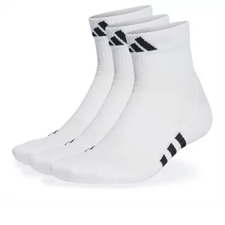 Skarpetki męskie - Skarpety adidas Performance Cushioned Mid-Cut Socks 3Pairs HT3450 - białe - grafika 1