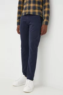 Spodnie męskie - La Martina spodnie męskie kolor granatowy dopasowane - grafika 1