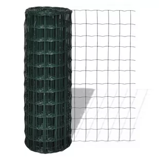 vidaxl Ogrodzenie Euro 25x1,7 m z siatką stalową 100x100 mm - Ogrodzenia - miniaturka - grafika 1
