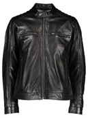 Kurtki męskie - Bugatti Skórzana kurtka w kolorze czarnym - miniaturka - grafika 1