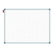 Tablice i flipcharty - Tablica z nadrukiem w kratkę suchościeralna magnetyczna biała 170x100 cm - miniaturka - grafika 1