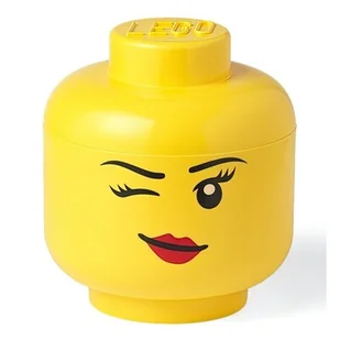 Lego POJEMNIK NA KLOCKI ZABAWKI I INNE DUŻA GŁOWA MRUGAJĄCA DZIEWCZYNA - Pojemniki na zabawki - miniaturka - grafika 1
