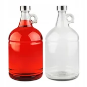 Domowy wyrób alkoholu - Szklana butelka butla GALON 3 L na WINO WODĘ ALKOHOL CYDR + ZAKRĘTKA - miniaturka - grafika 1