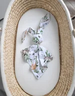 Maskotki i pluszaki - Miękka przytulanka kocyk króliczek z bawełny - Woodland green - miniaturka - grafika 1