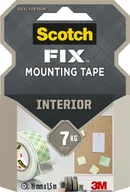 Taśmy izolacyjne i naprawcze - Scotch Taśma montażowa Interior 19 mm x 1.5 m Fix - miniaturka - grafika 1