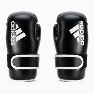 Rękawice bokserskie Adidas Point Fight Adikbpf100 czarno-białe ADIKBPF100  l - Rękawice bokserskie - miniaturka - grafika 1