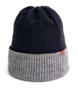 Czapka Damska Męska Młodzieżowa Beanie Podwijana Zimowa Dwustronna Ciepła - Czapki damskie - miniaturka - grafika 1