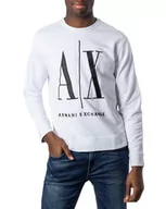 Bluzy męskie - Armani Exchange Bluza męska Icon Project, biały, L - miniaturka - grafika 1