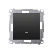 Wyłączniki światła i elektryczne - Łącznik jednobiegunowy Kontakt-Simon 54 DW1ZL.01/49 z sygnalizacją załączenia LED moduł 10AX, 250V~, szybkozłącza - miniaturka - grafika 1