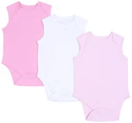 Body dla niemowląt - 3x Różowe body bez rękawków 6-9 m 74 cm - miniaturka - grafika 1