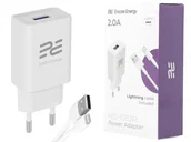 Ładowarki do telefonów - Nowa ładowarka sieciowa Encore Energy USB-A 10W + kabel Lightning ładowarka uniwersalna MD-1083RL - miniaturka - grafika 1