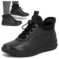 Półbuty damskie - Rieker SKÓRZANE Sneakersy Damskie Sportowe Wygodne Półbuty Wsuwane 41 - miniaturka - grafika 1