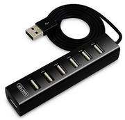 Huby USB - Unitek HUB USB 7 USB 2.0 czarny Y-2160 - miniaturka - grafika 1