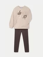 Komplety dla niemowląt - Mayoral Komplet bluza i legginsy 7753 Brązowy Regular Fit - miniaturka - grafika 1