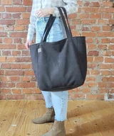 Torebki damskie - Lazy bag Bukka taupe wodoodporny nubuk - miniaturka - grafika 1