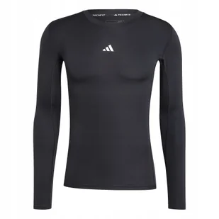 Y6450 Koszulka męska z długim rękawem adidas Techfit Longsleeve Czarna S - Koszulki męskie - miniaturka - grafika 1