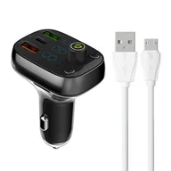 Transmitery FM - Transmiter FM LDNIO Bluetooth C704Q 2USB, USB-C + kabel MicroUSB - miniaturka - grafika 1