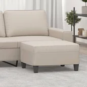 Fotele - vidaXL vidaXL Podnóżek, kremowy, 70x55x41 cm, tapicerowany mikrofibrą - miniaturka - grafika 1