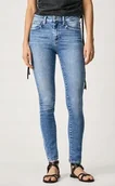 Spodnie damskie - Pepe Jeans Spodnie Jeansowe Niebieskie 25/30 P9W - miniaturka - grafika 1