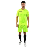 Zestawy męskiej odzieży sportowej - Givova Koszulka i spodenki piłkarskie, uniseks wielokolorowa Żółty fluorescencyjny/niebieski L - miniaturka - grafika 1