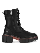 Botki damskie - Mustang Botki 1447-504 Czarny - miniaturka - grafika 1