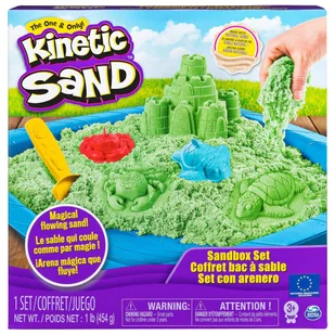 Kinetic Sand piasek kinetyczny zestaw do budowy zamku zielony 454 g - Masy plastyczne - miniaturka - grafika 1