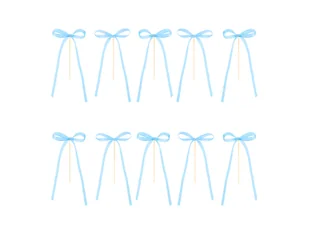 Pikery na Tort Kokardki - niebieskie - 10 szt. - Ciasta i półprodukty do ciast - miniaturka - grafika 1
