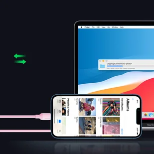 Ugreen kabel do szybkiego ładowania USB Typ C - Lightning (certyfikat MFI) chip C94 Power Delivery 1m różowy (60625 US387) - Kable USB - miniaturka - grafika 6