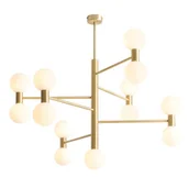 Lampy sufitowe - Szklana lampa molekułowa Flare 1134PL_R40 Aldex sufitowa mosiądz - miniaturka - grafika 1