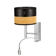 Lampy ścienne - Chromowany kinkiet z 2 źródłami światła w stylu eklektycznym FLORYDA DUAL - miniaturka - grafika 1