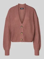 Swetry damskie - Kurtka z dzianiny o kroju regular fit z jednorzędową listwą guzikową model ‘CAROLSPRING’ - miniaturka - grafika 1