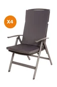 Poduszki ogrodowe - Poduszki ogrodowe antracyt, 110x47x4cm, poduszki na krzesło ogrodowe 4szt., poduszka na fotel ogrodowy, płaskie poduszki, poduszki na fotel z wysoki.. - miniaturka - grafika 1