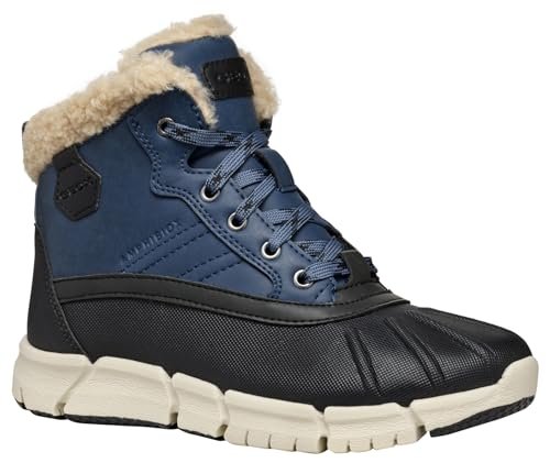 Geox J FLEXYPER BOY B ABX Botki, denim/czarne, 28 EU, Czarny jeans, 10 UK Child