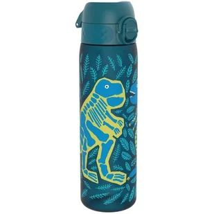Butelka bidon na wodę dla dzieci ION8 I8RF500PTDINO 500 ml Turkusowa dinozaury dino szkielet - Bidony dla dzieci - miniaturka - grafika 1