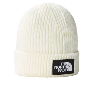 Czapka The North Face Logo Box Beanie 0A3FJXN3N1 - biała - Czapki i chusty sportowe męskie - miniaturka - grafika 1