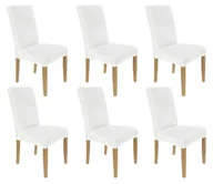 Pokrowce na meble - ZESTAW 6SZT. POKROWIEC NA KRZESŁO BIAŁY WELUR ELASTCZYNY [21WO-6SZT] - miniaturka - grafika 1