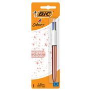 Przybory szkolne - BIC Długopis  4 Colours Rose Gold mix AST blister 1szt - miniaturka - grafika 1