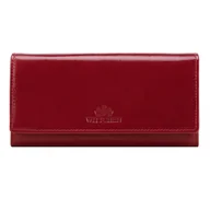 Portfele - Damski portfel ze skóry naturalnej czerwony - miniaturka - grafika 1