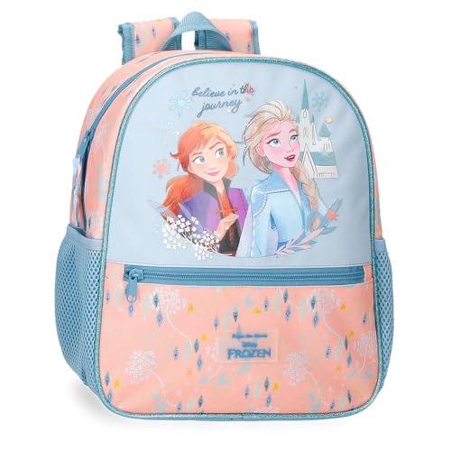 Joumma Disney Frozen Believe in The Journey Plecak szkolny adaptacyjny do wózka niebieski 27 x 33 x 11 cm poliester 9,8 l, Niebieski, Plecak szkolny z możliwością dostosowania do wózka