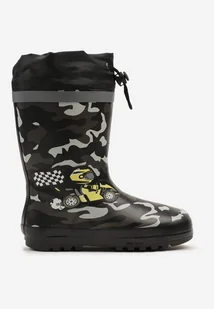 Czarne Kalosze z Motywem Samochodu w Moro Redevine - Kalosze damskie - miniaturka - grafika 1