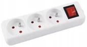 Listwy zasilające - OFFICE PRODUCTS Przedłużacz OFFICE PRODUCT, 3 gniazda, 3m, z uziemieniem i wyłącznikiem, biały 13113341-14 - miniaturka - grafika 1
