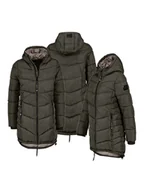 Kurtki damskie - Sublevel Płaszcz pikowany w kolorze ciemnozielonym - miniaturka - grafika 1