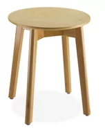 Taborety i hokery - Taboret stołek okrągły, drewniany buk - miniaturka - grafika 1