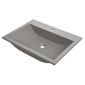 Umywalki - Laveo Umywalka wpuszczana granitowa 1-komorowa ALBANO granitowa 60x44 cm VGA1510T - miniaturka - grafika 1