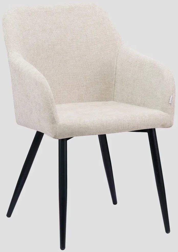 Krzesło tapicerowane SELLA beżowe HOMLA