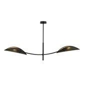 Lampy sufitowe - Emibig LOTUS 2 BLACK/GOLD 1106/2 lampa sufitowa żyrandol oryginalny Design abażury 1106/2 - miniaturka - grafika 1